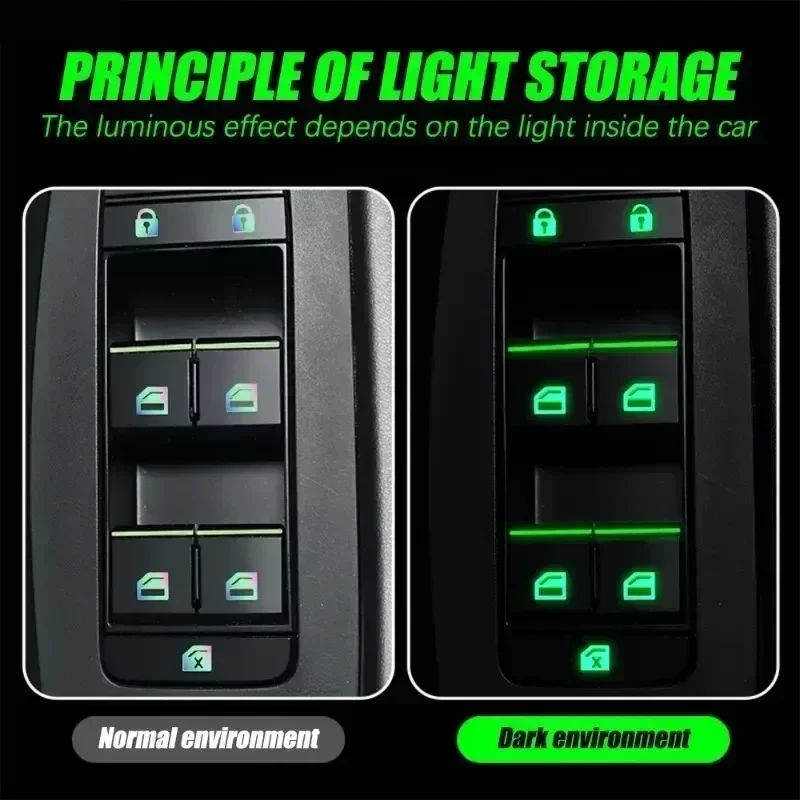 Car Accessories Nz - 1 Set Leuchtende Auto-Knopfaufkleber - Fluoreszierende