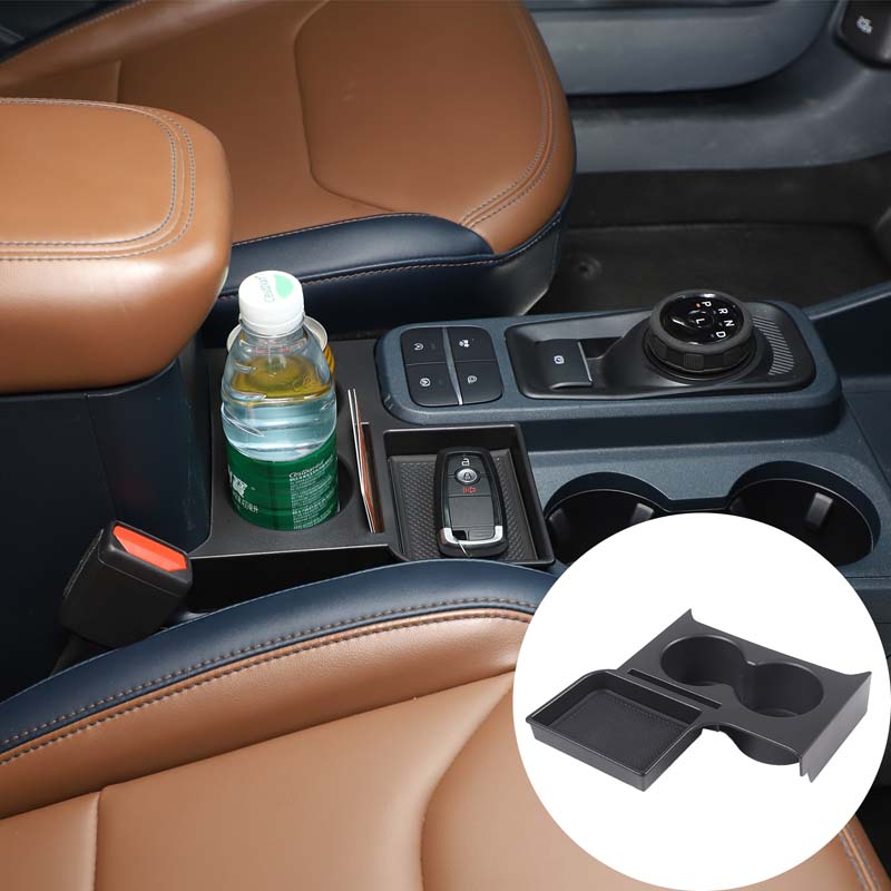 Car Accessories Essentials - Auto-Mittelkonsolen-Aufbewahrungsbox Getränkehalter Organizer-Ablage für Ford Maverick
