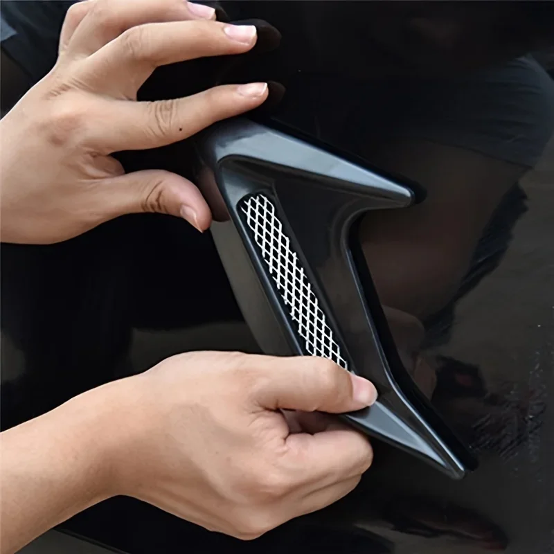 Car Accessories Nz - Kohlefaser Universal Auto Haifischflossen Kotflügel Seitenluftauslass