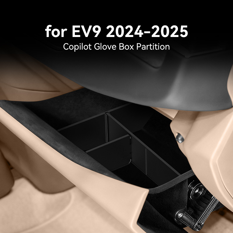 Car Accessories Essentials - Handschuhfach-Organizer-Trennwand für Kia EV9 2024-2025, Mittelkonsolen-Aufbewahrungsfach