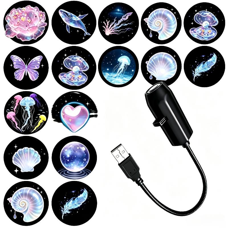 Car Accessories Bangkok - Einstellbare USB-Projektorlampe der Ocean-Serie mit Quallen-